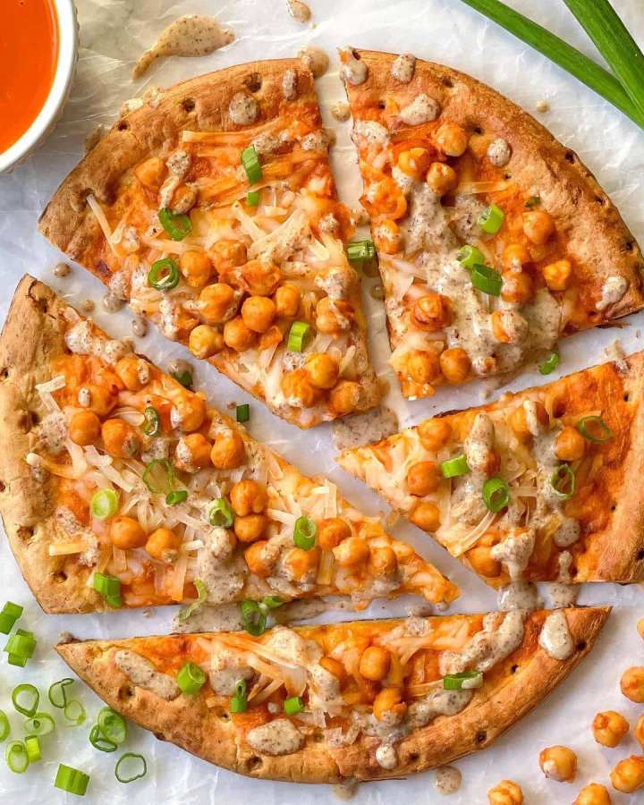 Buffalo Chickpea Pizza